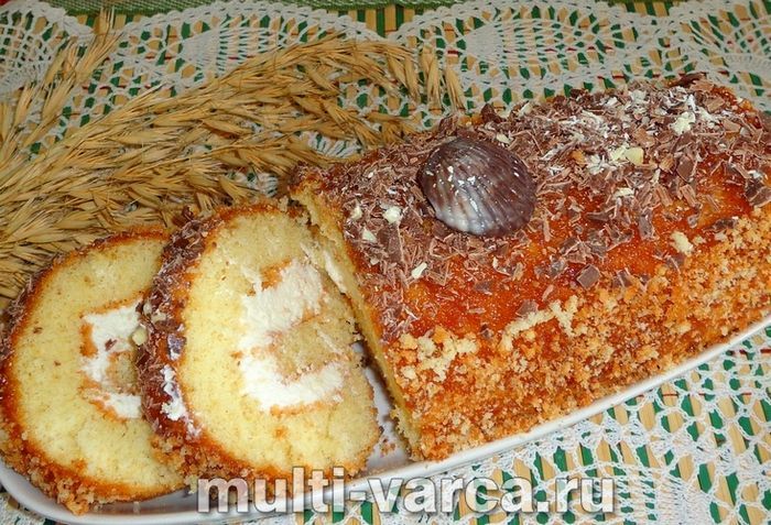 Рулет із сирним кремом