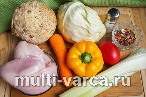 Суп із селерою та куркою