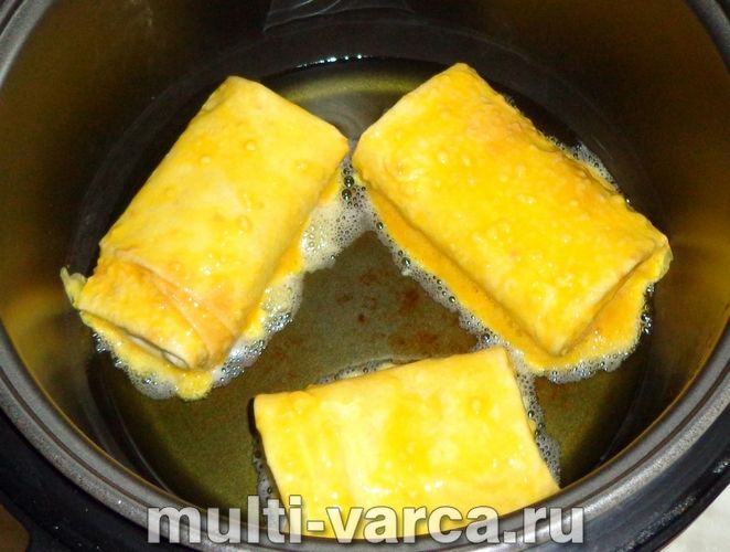 Конвертики з лаваша з печінкою в мультиварці
