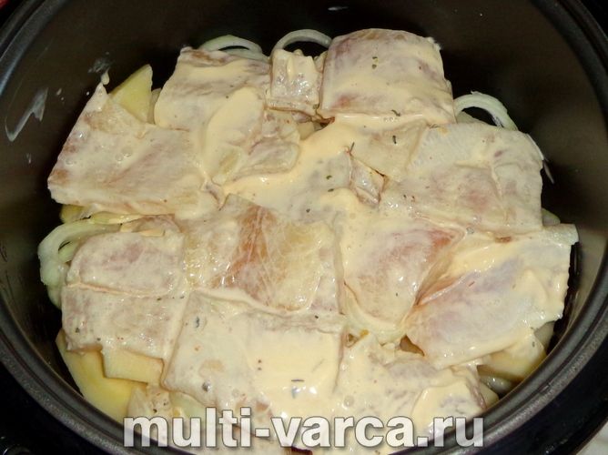 Філе морського язика з картоплею в мультиварці