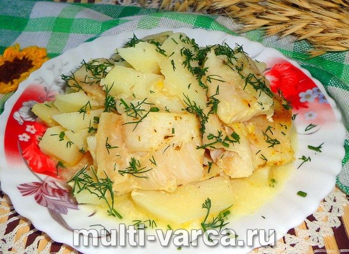 Філе морського язика з картоплею в мультиварці