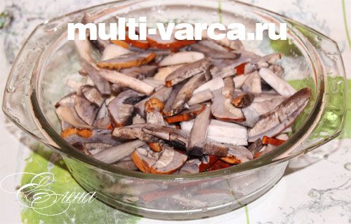 Гриби з гречкою в мультиварці