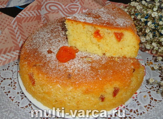 Кекс із курагою в мультиварці