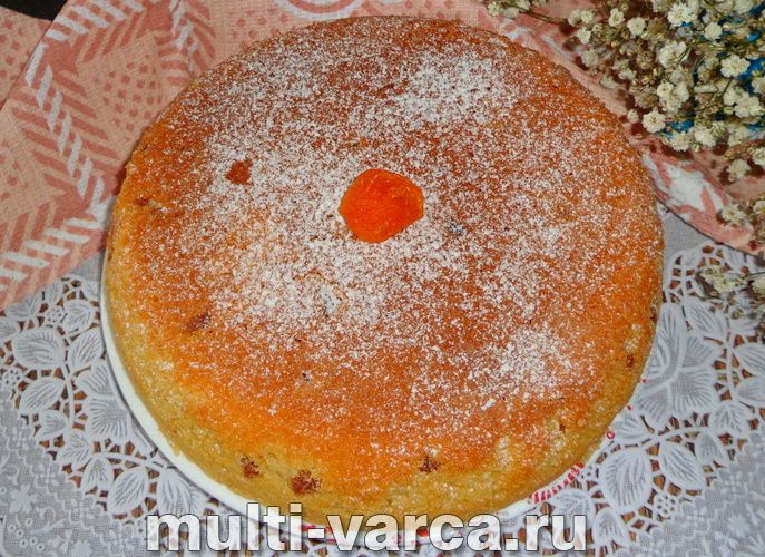 Кекс із курагою в мультиварці