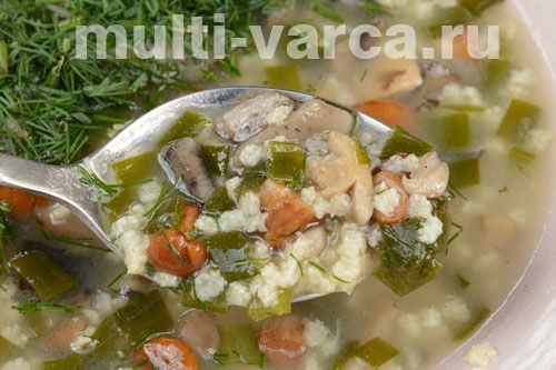 Куліш із пшона з лісовими грибами
