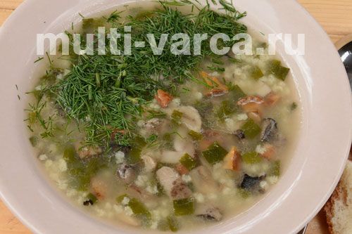 Куліш із пшона з лісовими грибами