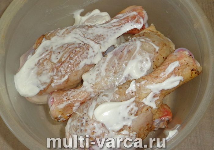 Курячі ніжки в майонезі в мультиварці
