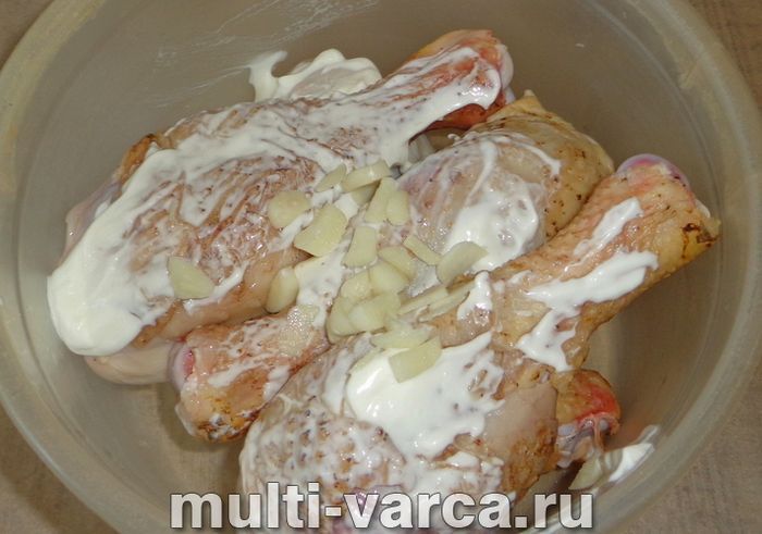 Курячі ніжки в майонезі в мультиварці