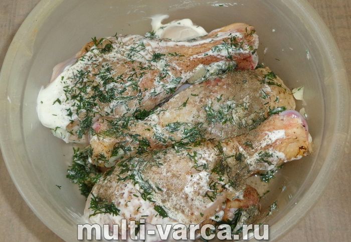 Курячі ніжки в майонезі в мультиварці