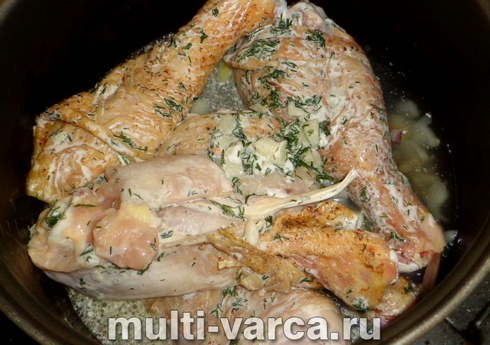 Курячі ніжки в майонезі в мультиварці