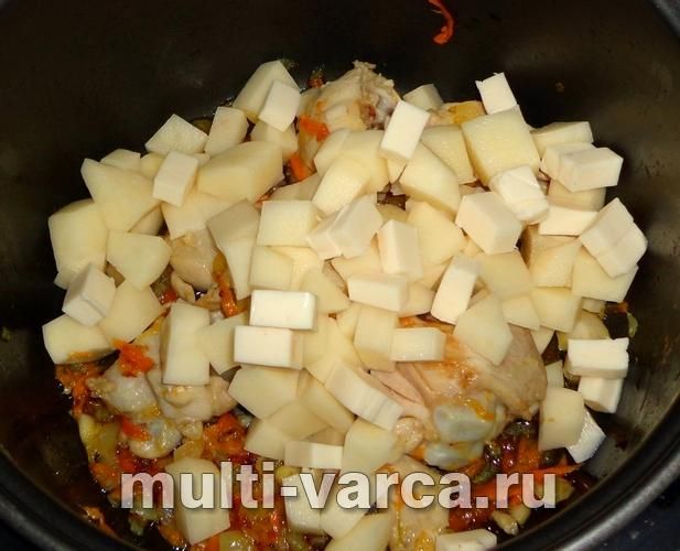Курячий сирний суп у мультиварці