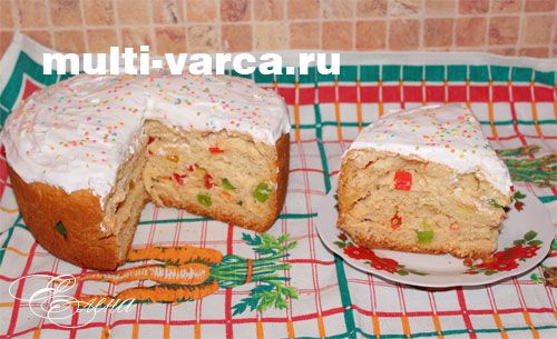 Паска в мультиварці з цукатами