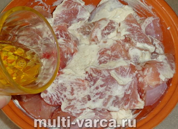 Шашлик з індички в мультиварці