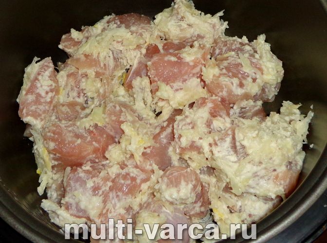 Шашлик з індички в мультиварці