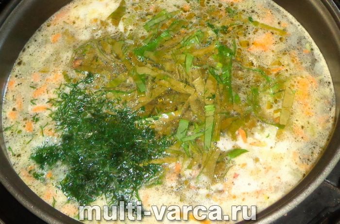 Щавлевий суп із куркою в мультиварці