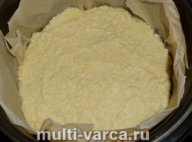 Сирна запіканка з грушею в мультиварці
