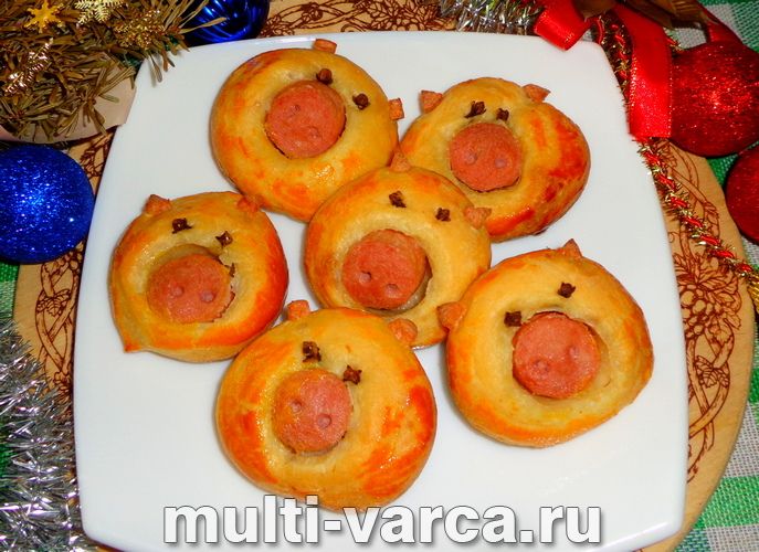 Булочки з сосисками "Поросята"