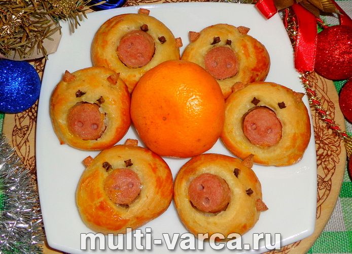 Булочки з сосисками "Поросята"