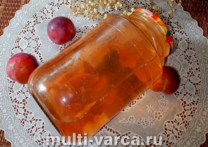 Компот зі сливи з м'ятою на зиму