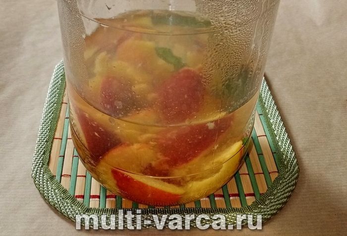 Компот зі сливи з м'ятою на зиму