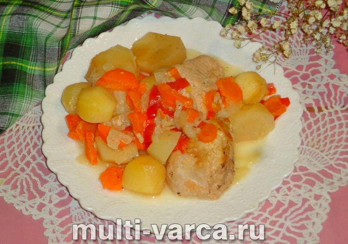 Кролик із картоплею та овочами