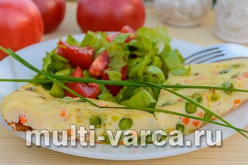 Омлет із манкою та овочами