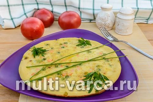 Омлет із манкою та овочами