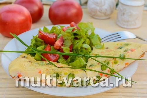 Омлет із манкою та овочами