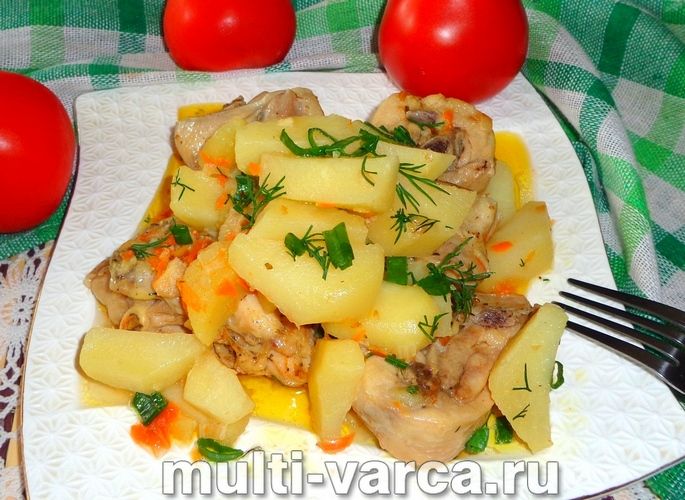 Печеня з курки в мультиварці