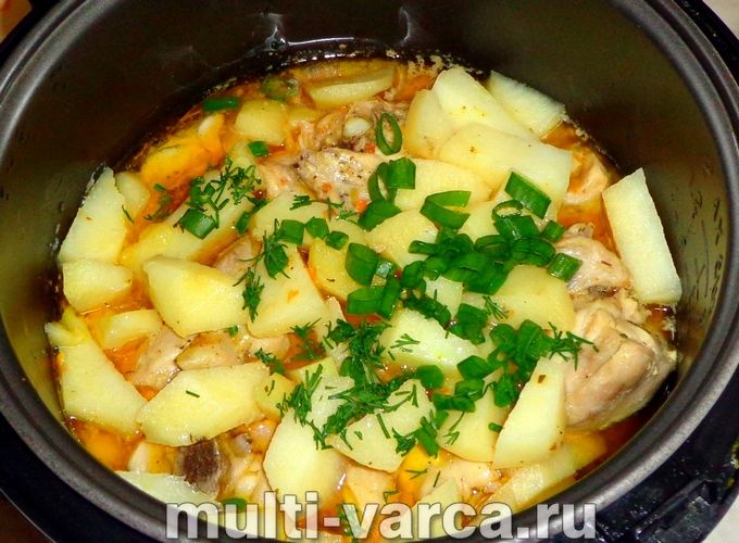 Печеня з курки в мультиварці