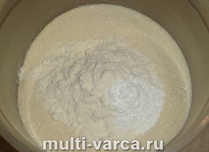 Пиріг «Три склянки» з яблуками в мультиварці