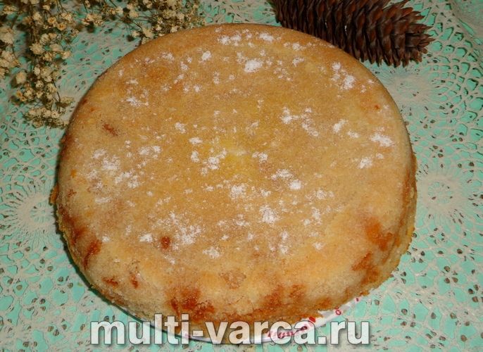 Пиріг «Три склянки» з яблуками в мультиварці