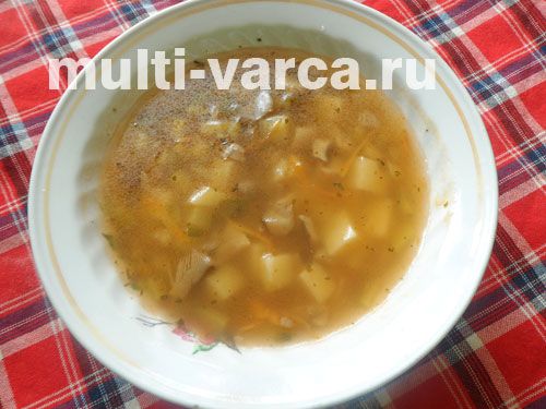 Пісний грибний розсольник у мультиварці