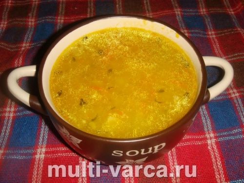 Розсольник зі свининою та рисом