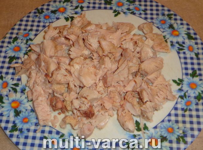 Салат з індичкою та сиром
