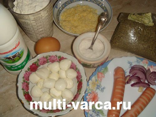 Швидка піца на кефірі в мультиварці