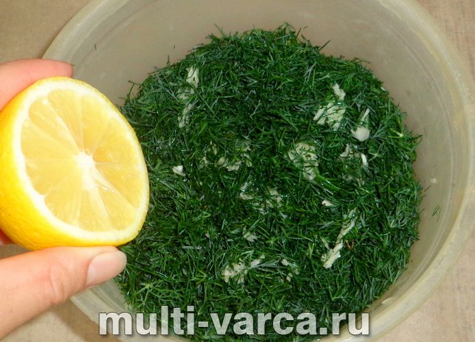 Соус із кропу та часнику на зиму