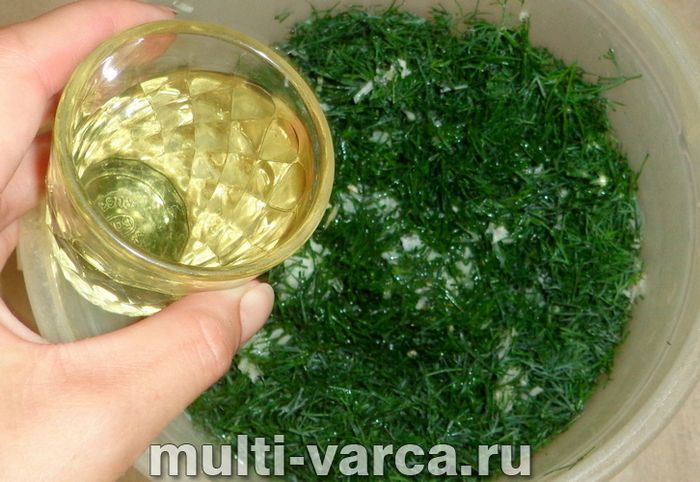 Соус із кропу та часнику на зиму