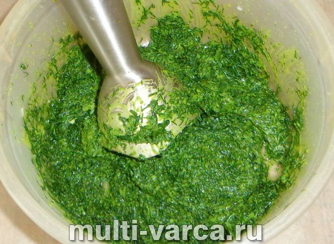 Соус із кропу та часнику на зиму