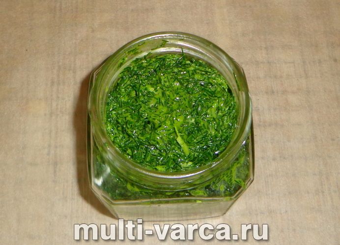 Соус із кропу та часнику на зиму