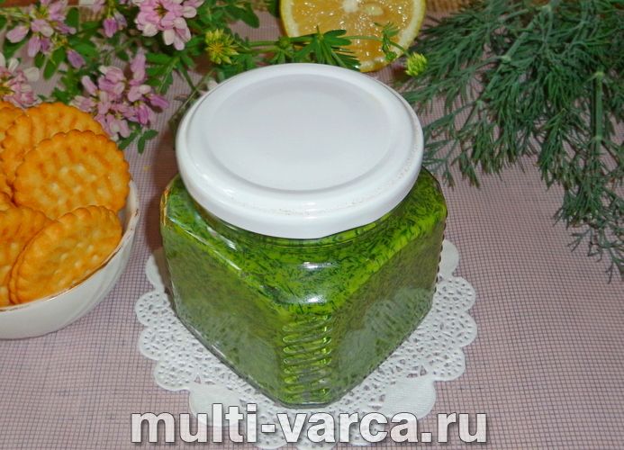 Соус із кропу та часнику на зиму