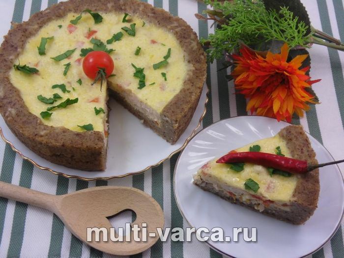 Відкрита запіканка з гречки з куркою