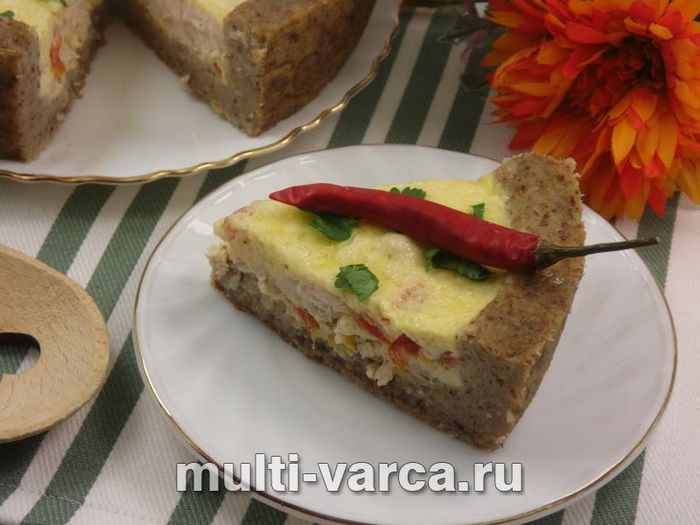 Відкрита запіканка з гречки з куркою