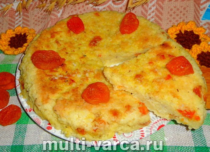 Запіканка з пшоняної каші в мультиварці