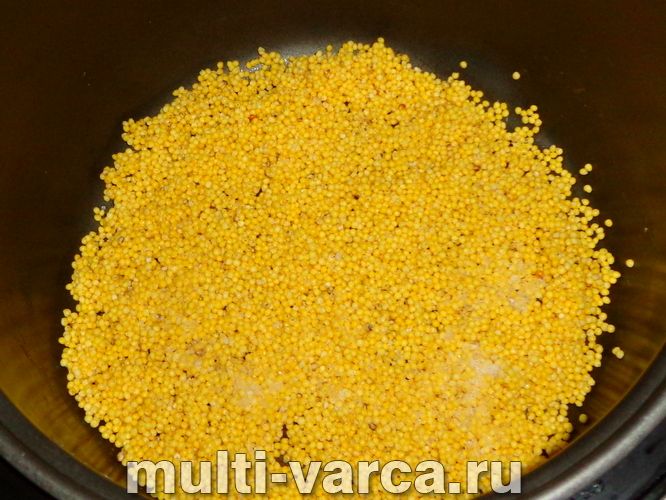 Запіканка з пшоняної каші в мультиварці