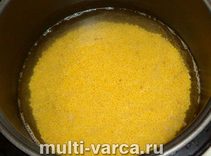 Запіканка з пшоняної каші в мультиварці