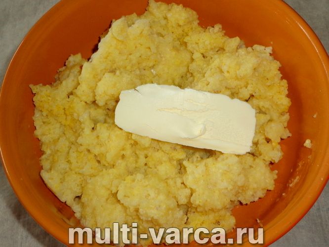 Запіканка з пшоняної каші в мультиварці