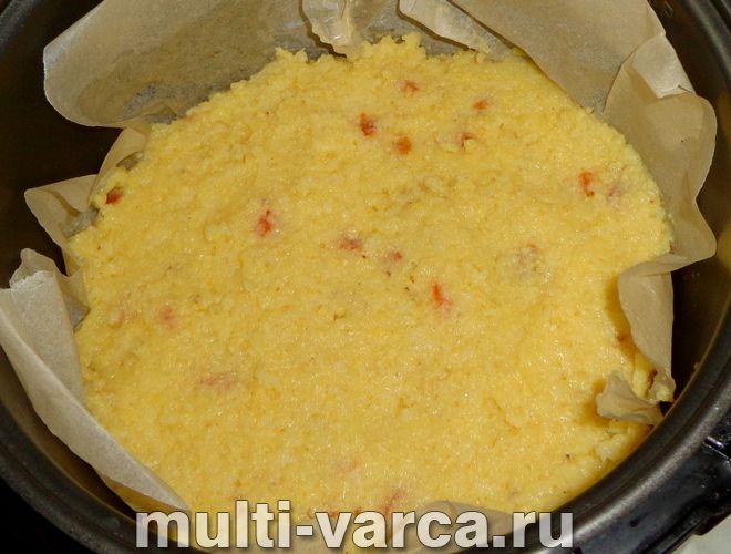 Запіканка з пшоняної каші в мультиварці