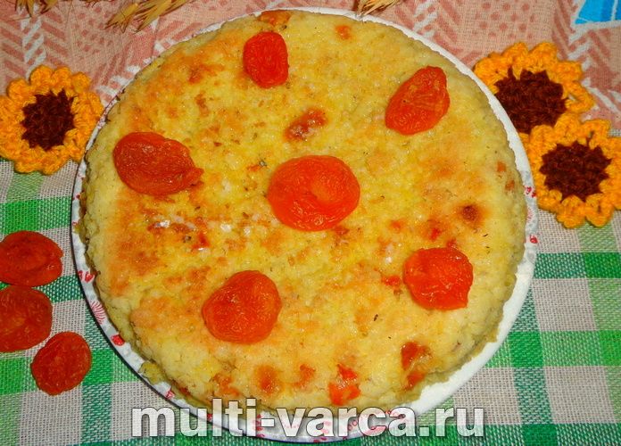 Запіканка з пшоняної каші в мультиварці
