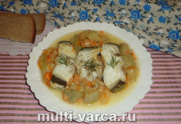 Зубатка з овочами в мультиварці